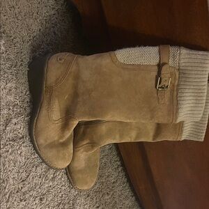 UGG Tan Suede Boots with Heel